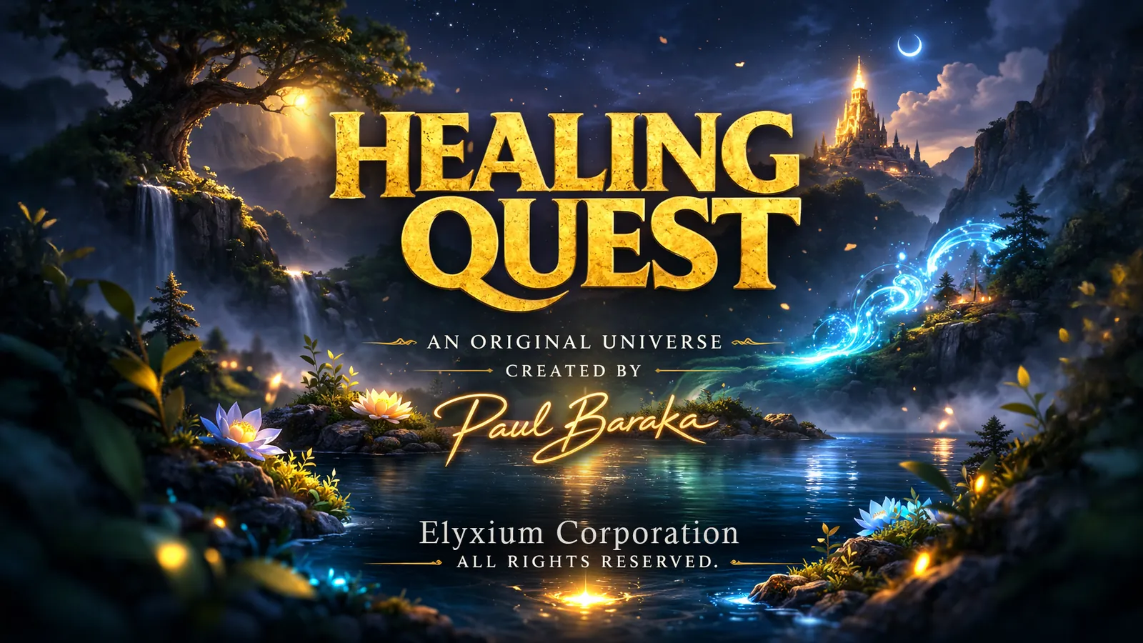 Healing Quest title card: an original universe created by Paul Baraka.