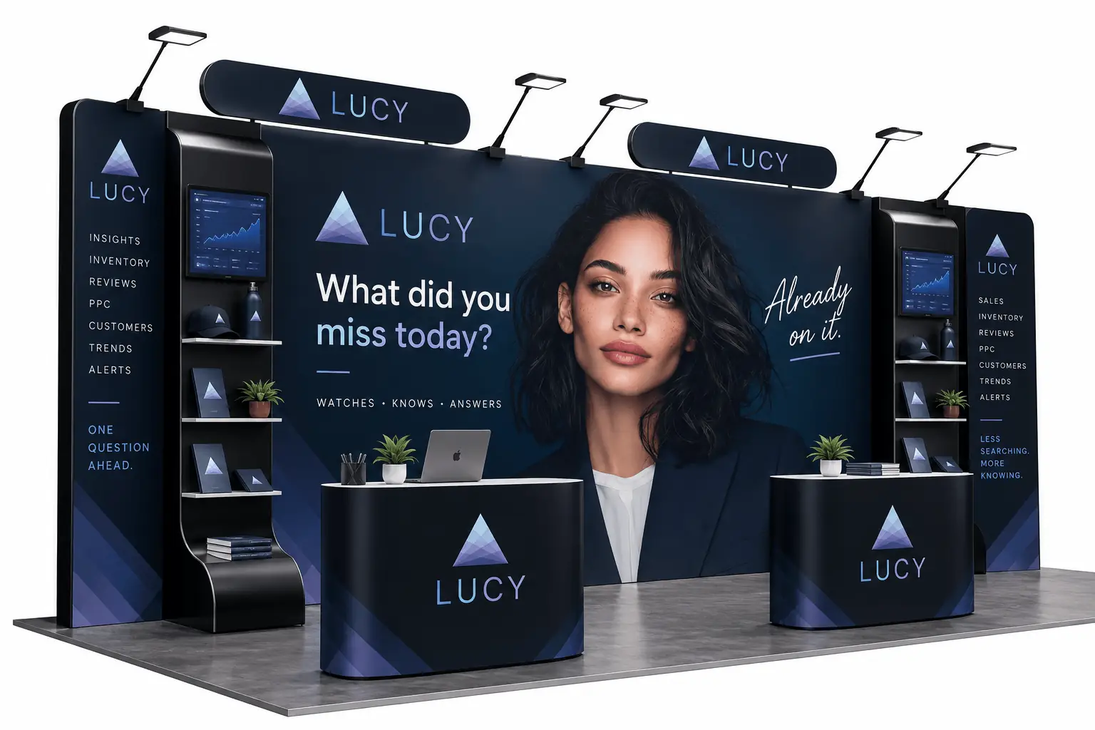 Lucy AI trade-show kiosk